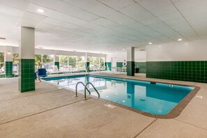 Indoor pool, sun loungers