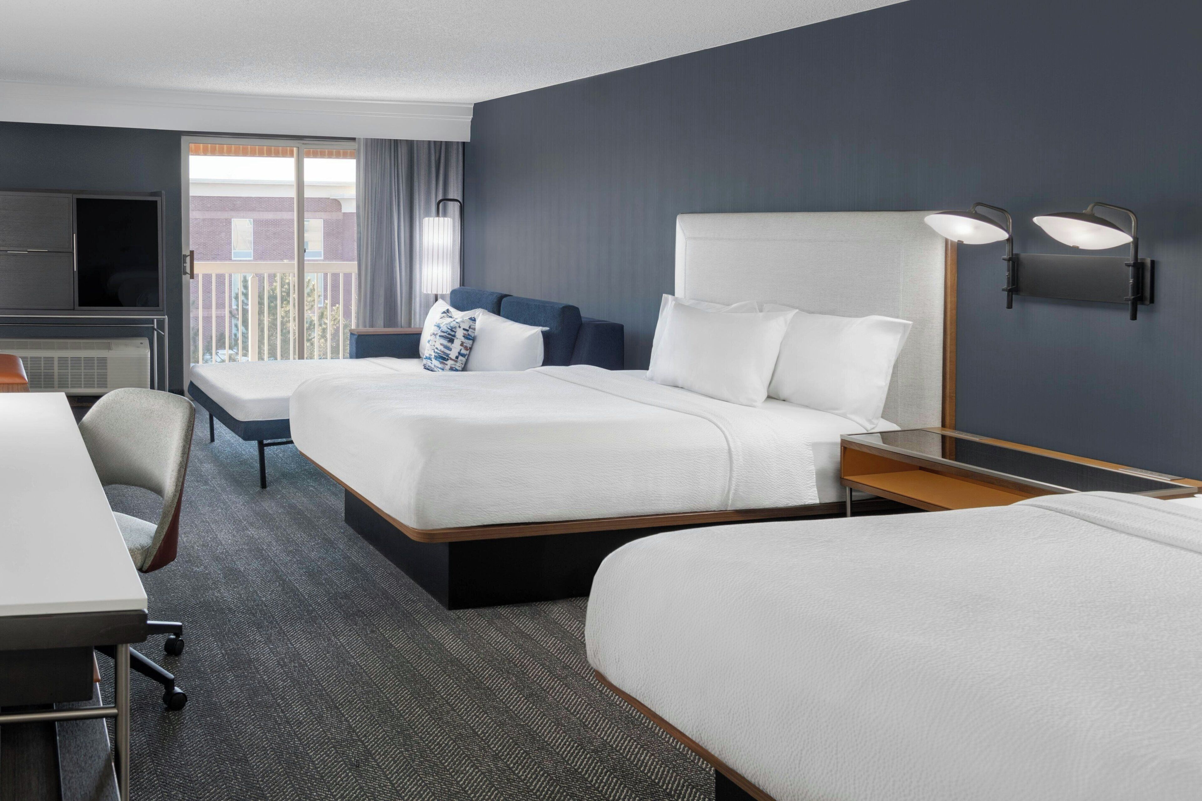 studio, multiple beds | pillow-top beds, desk, blackout curtains, iron/ironing board