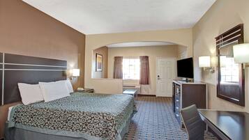 Escritorio y espacio para trabajar con un portátil