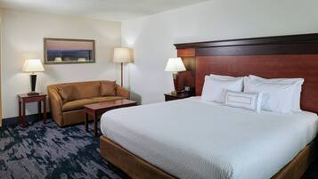 Room, 1 King Bed with Sofa bed | Premium bedding, desk, laptop workspace, blackout drapes