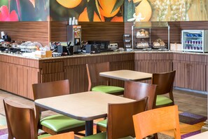 Free daily buffet breakfast