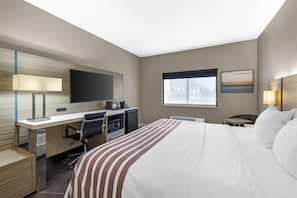 Standard Room, 1 King Bed, Accessible, Refrigerator & Microwave (Pet Friendly) | Desk, blackout drapes, iron/ironing board, free cribs/infant beds