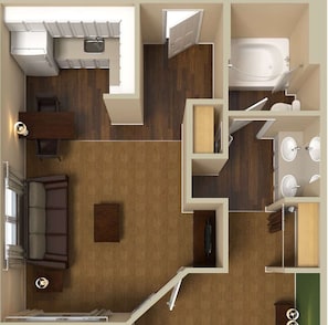 Suite, 1 King Bed with Sofa bed, Non Smoking