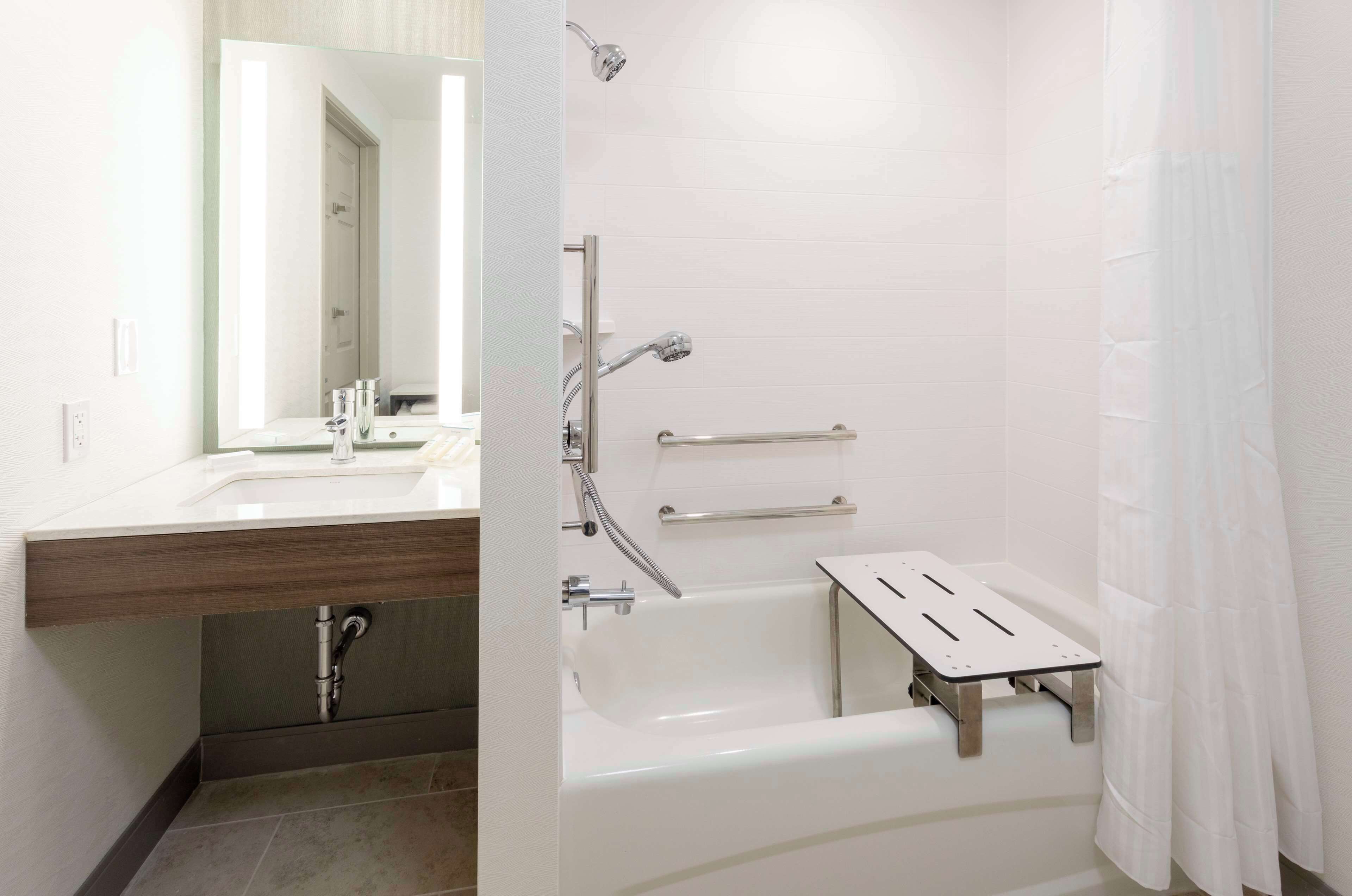 free toiletries, hair dryer, towels