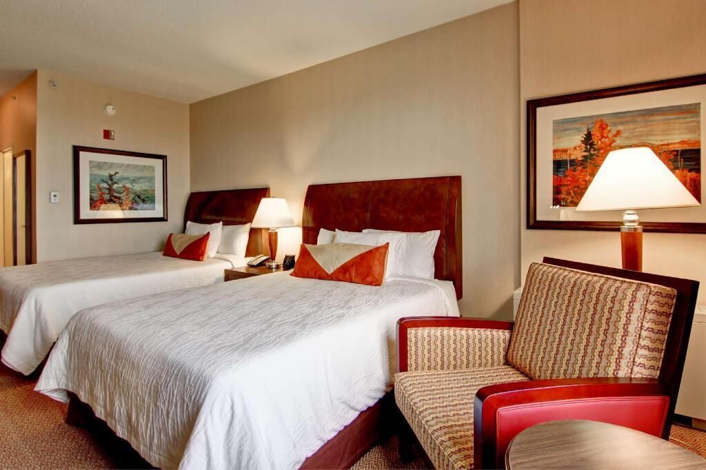 Premium bedding, down comforters, desk, blackout drapes