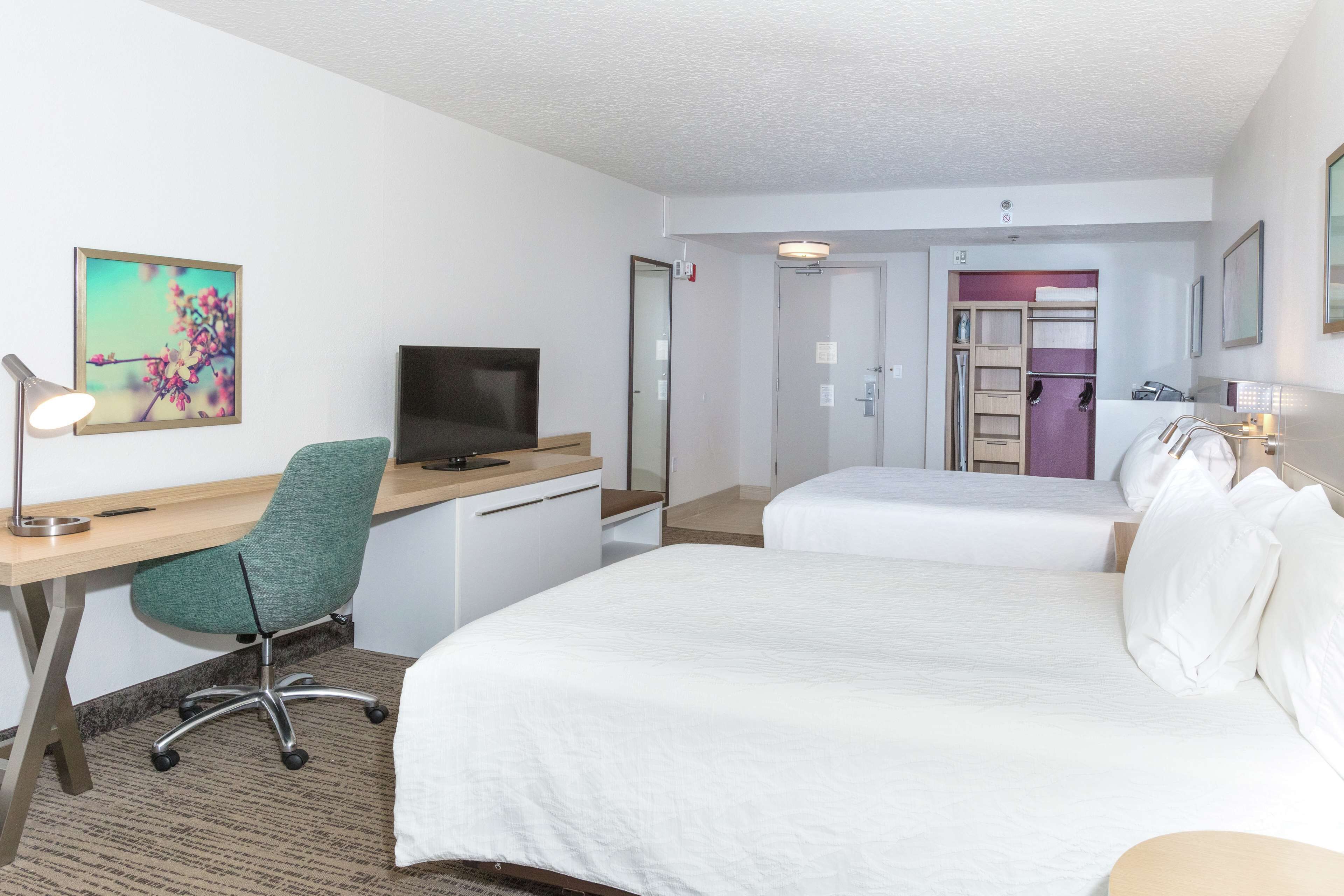 hypo-allergenic bedding, in-room safe, desk, blackout curtains