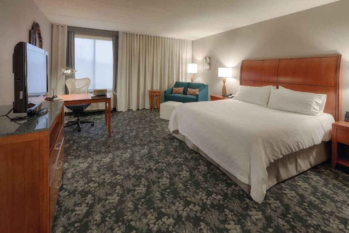 In-room safe, desk, laptop workspace, iron/ironing board