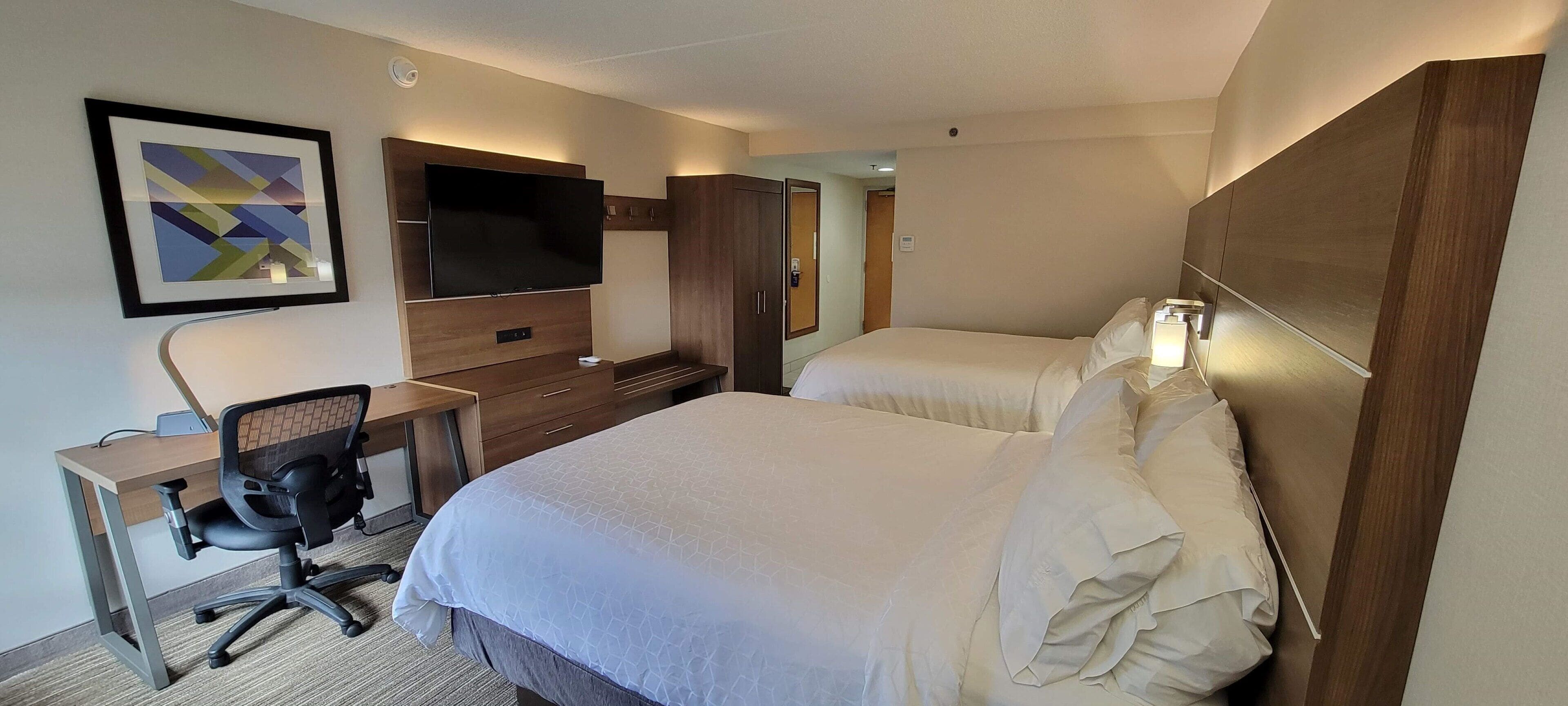 standard room, 2 queen beds | desk, blackout curtains, iron/ironing board, cots/infant beds