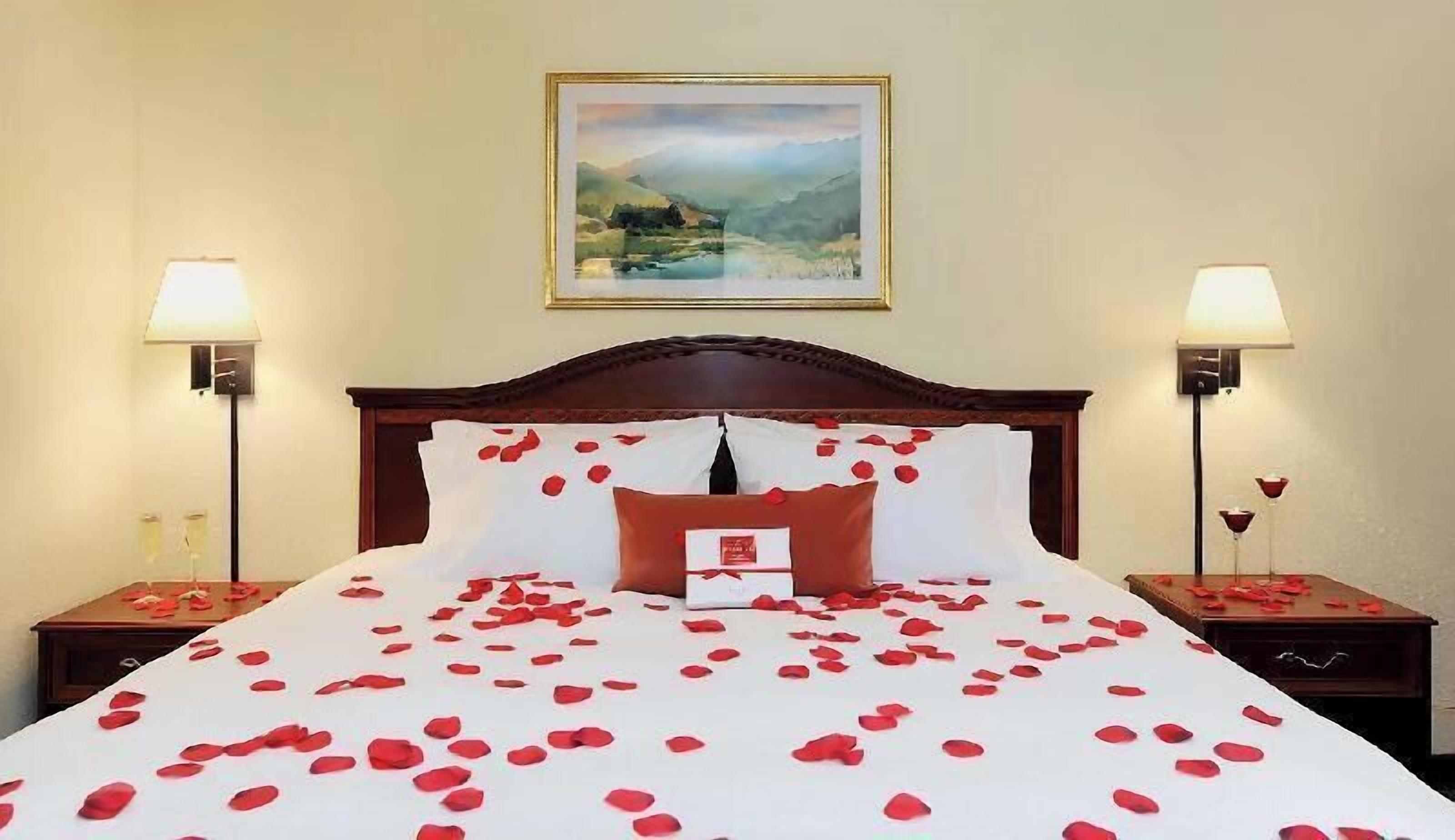 Camas con pillow-top, escritorio y cortinas blackout 