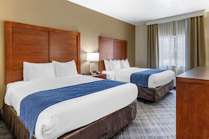 Room, 2 Queen Beds, Accessible, Non Smoking | Premium bedding, pillowtop beds, desk, laptop workspace