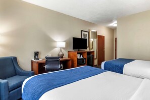 Room, 2 Queen Beds, Accessible, Non Smoking | Premium bedding, pillowtop beds, desk, laptop workspace