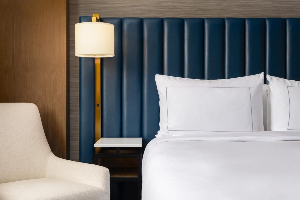 Hypo-allergenic bedding, down duvets, in-room safe, desk