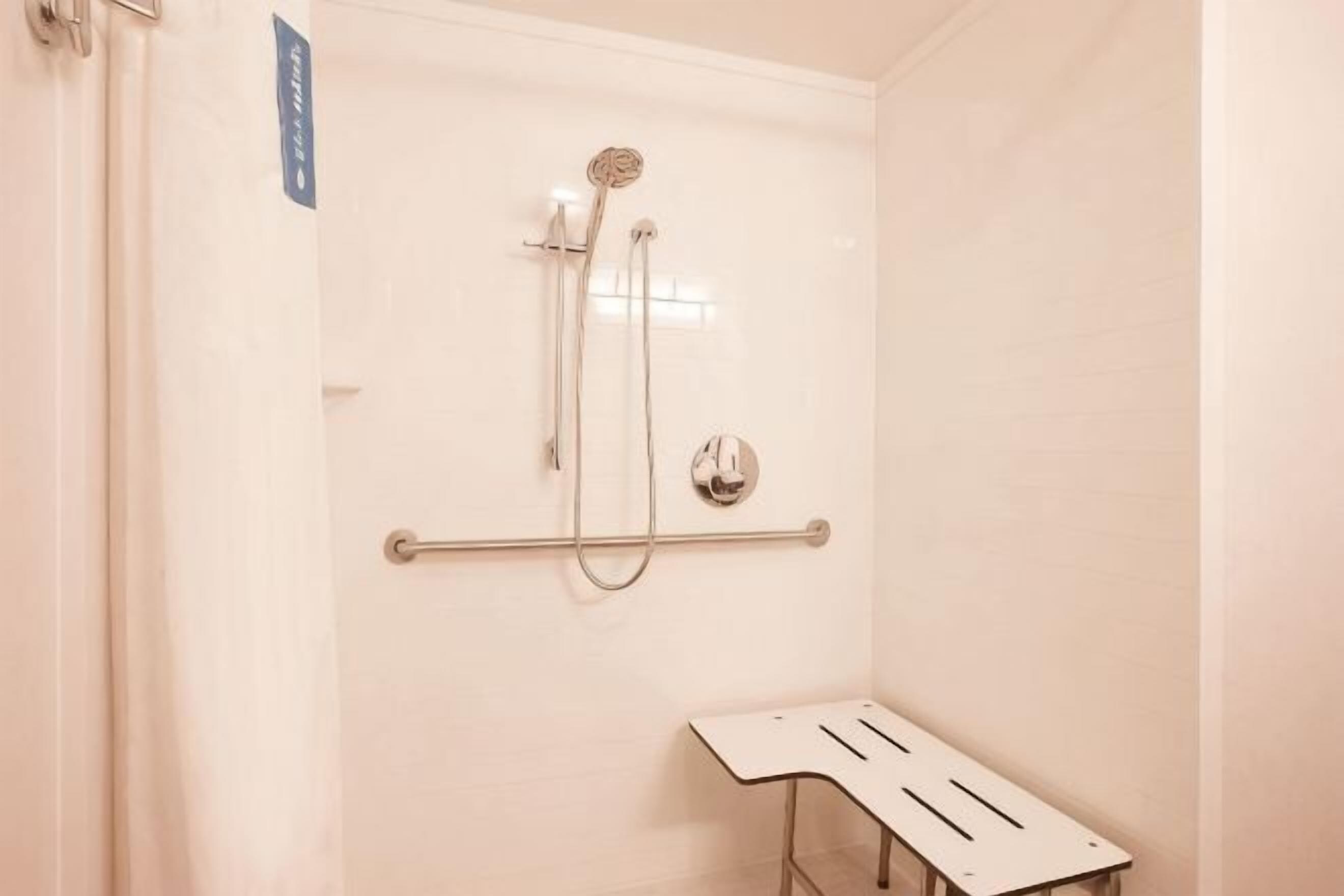 Bathroom | Shower, free toiletries, hair dryer, towels