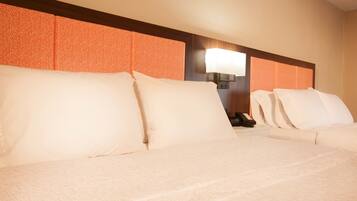 Premium bedding, pillowtop beds, blackout drapes, iron/ironing board