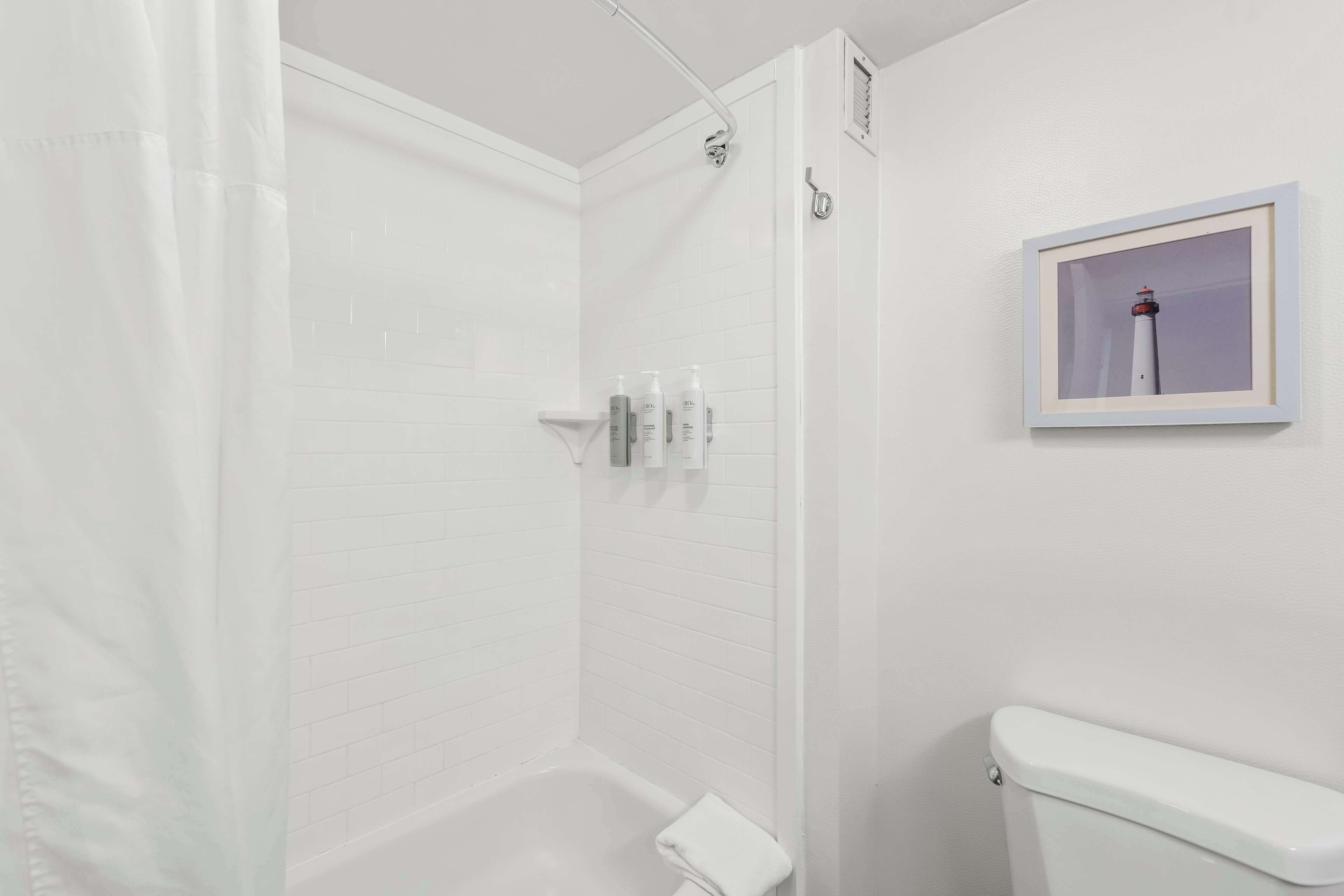 two double beds non smoking | bathroom | shower, free toiletries, hair dryer, towels