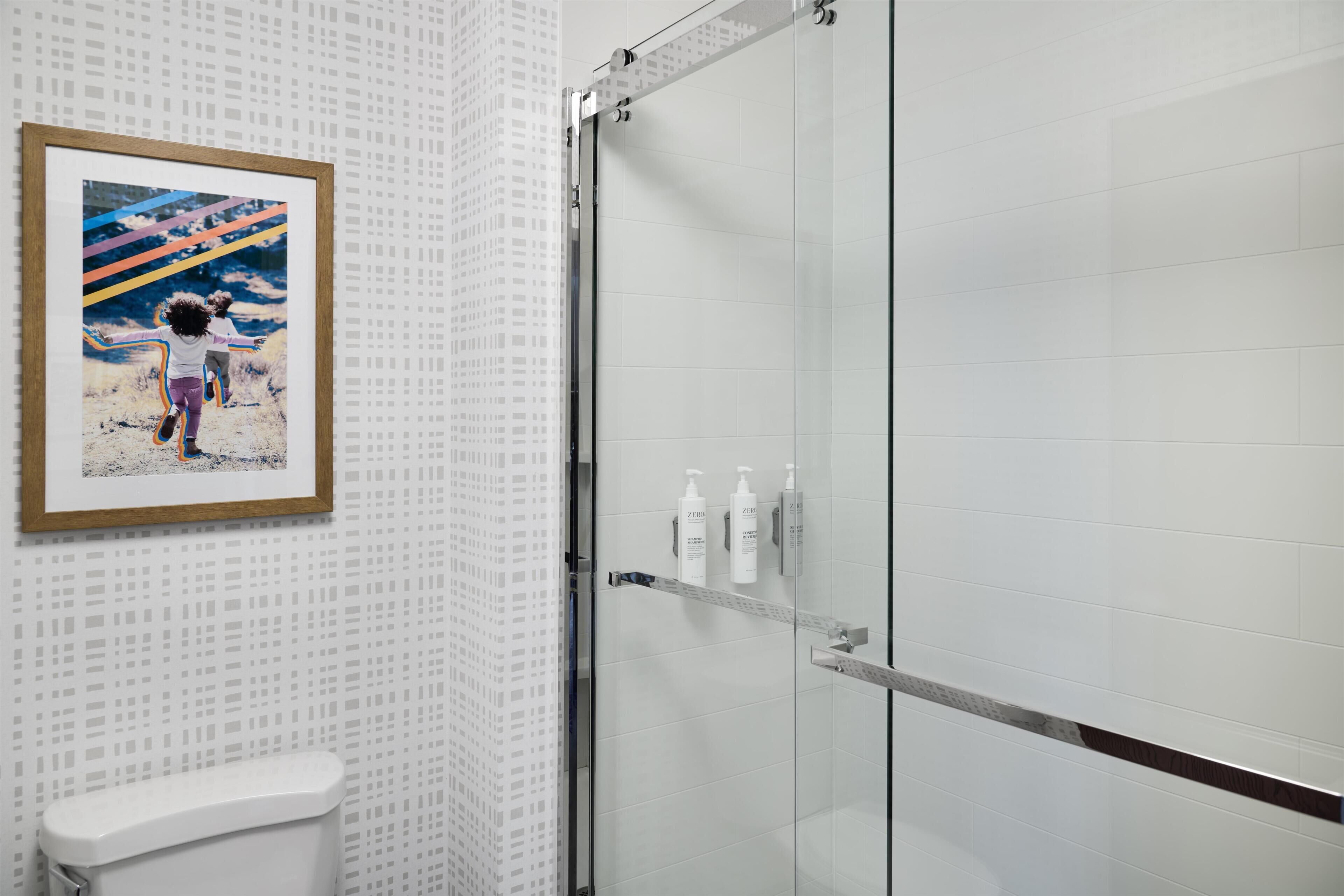 One king suite kitchen non smoking | Bathroom shower