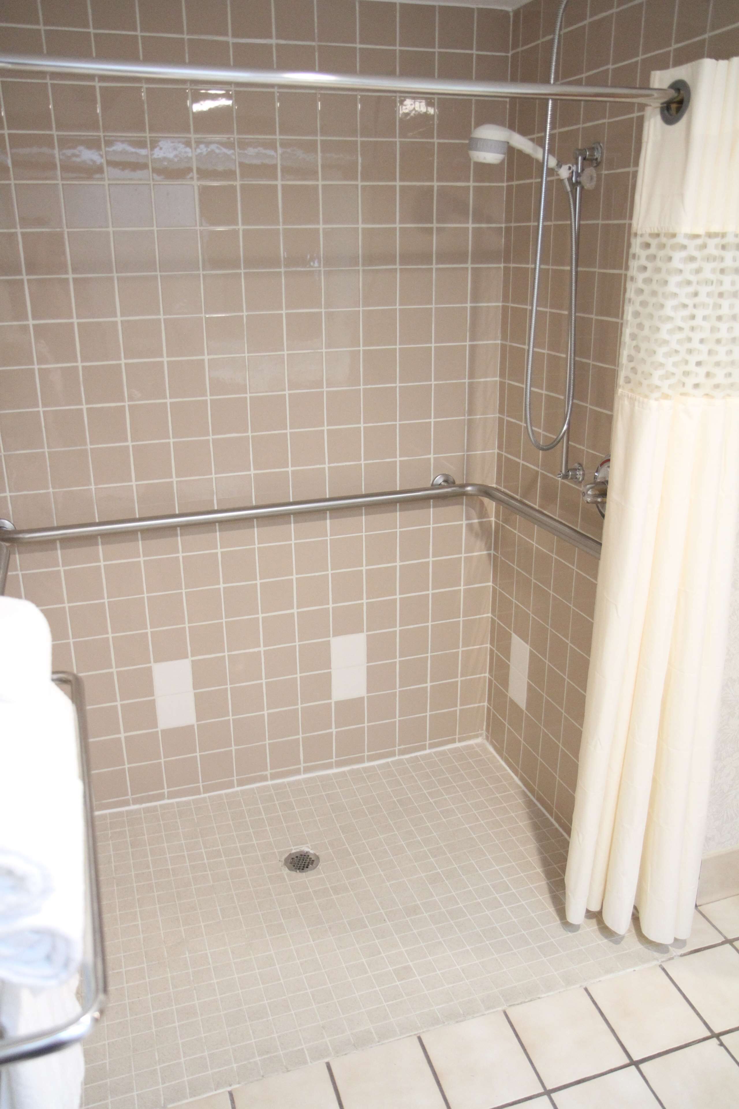 combined shower/bathtub, deep-soaking bathtub, free toiletries