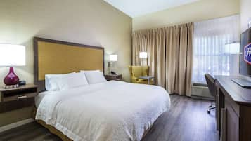 Room, 1 King Bed, Accessible, Non Smoking | Premium bedding, desk, blackout drapes, iron/ironing board