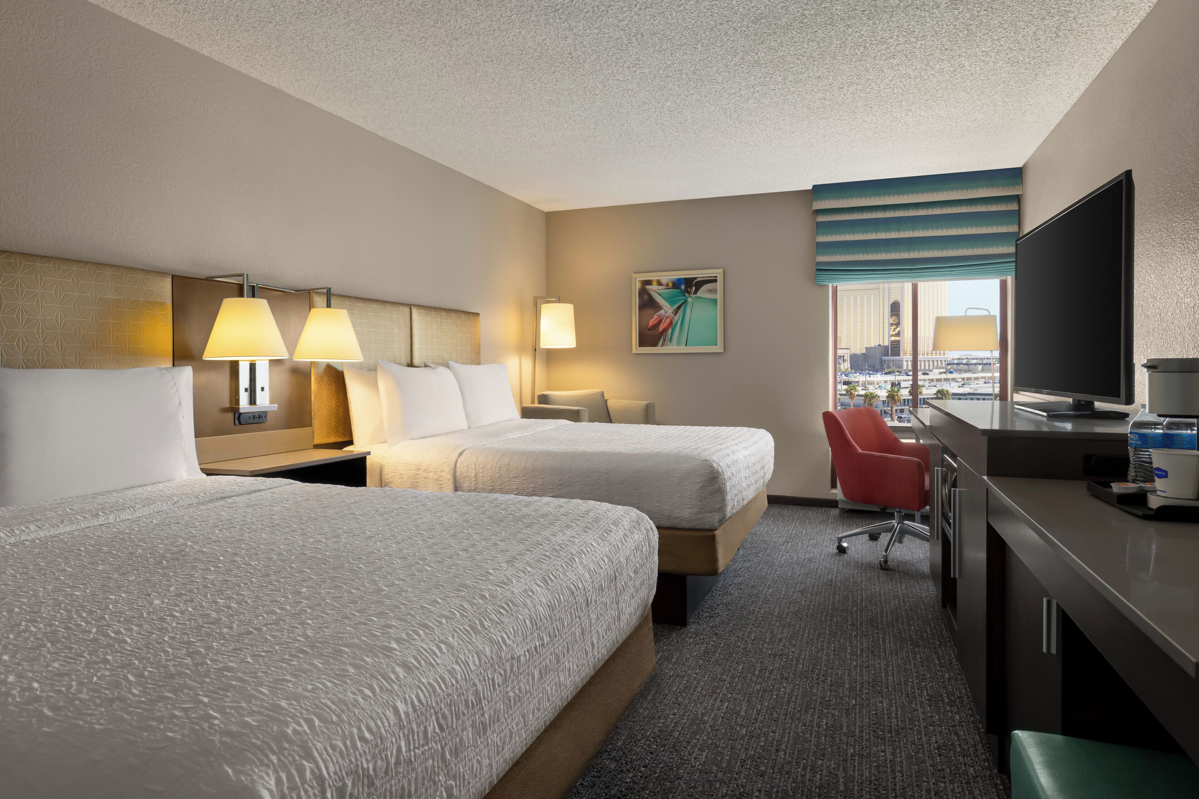 Hypo-allergenic bedding, in-room safe, desk, laptop workspace