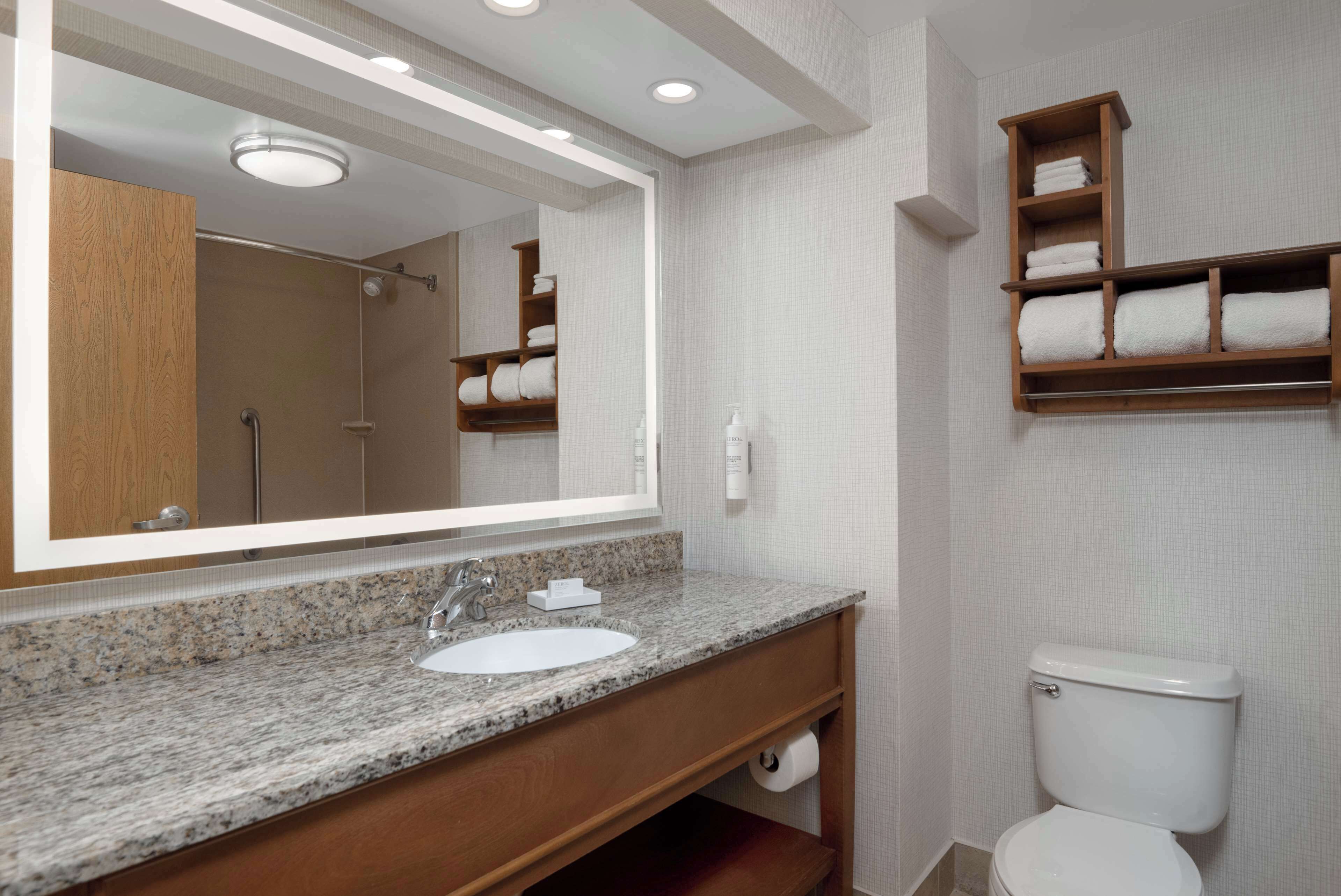 free toiletries, hair dryer, towels