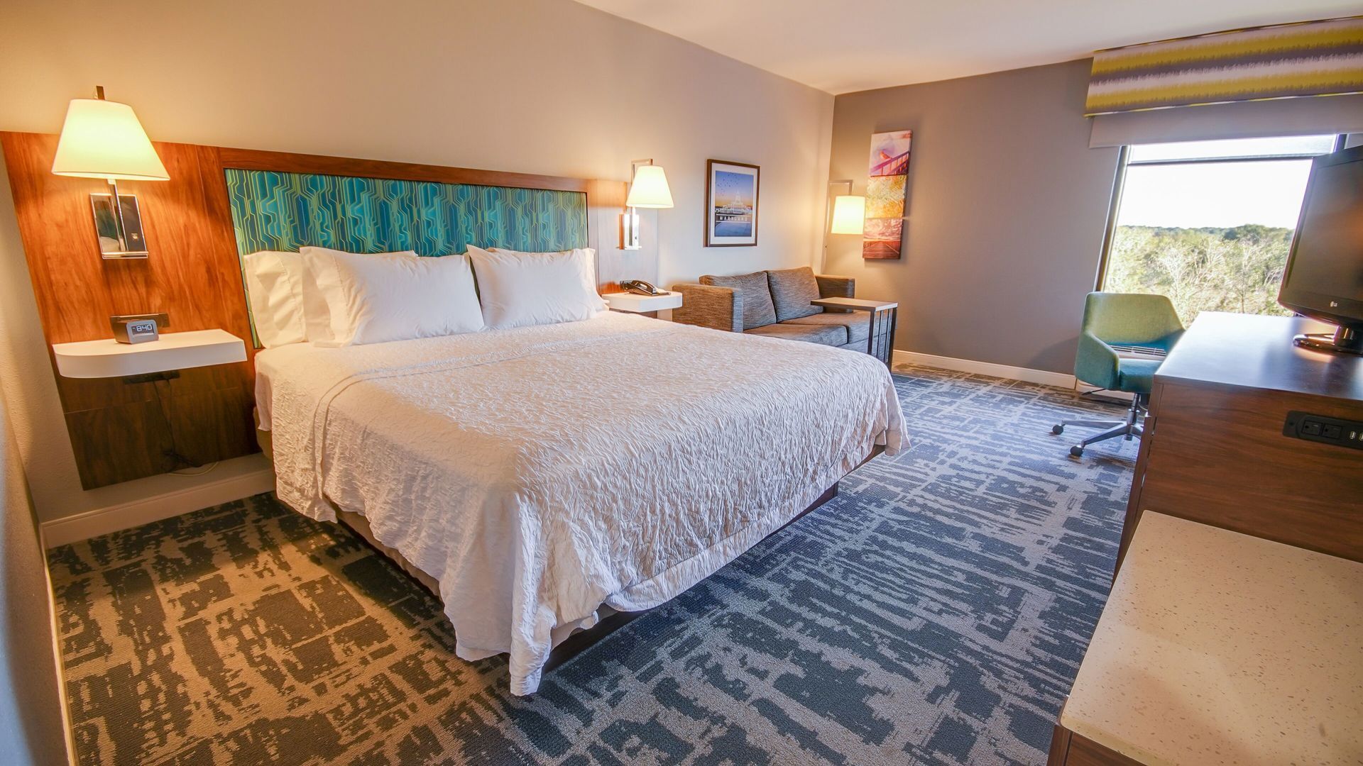 Premium bedding, pillowtop beds, blackout drapes, iron/ironing board