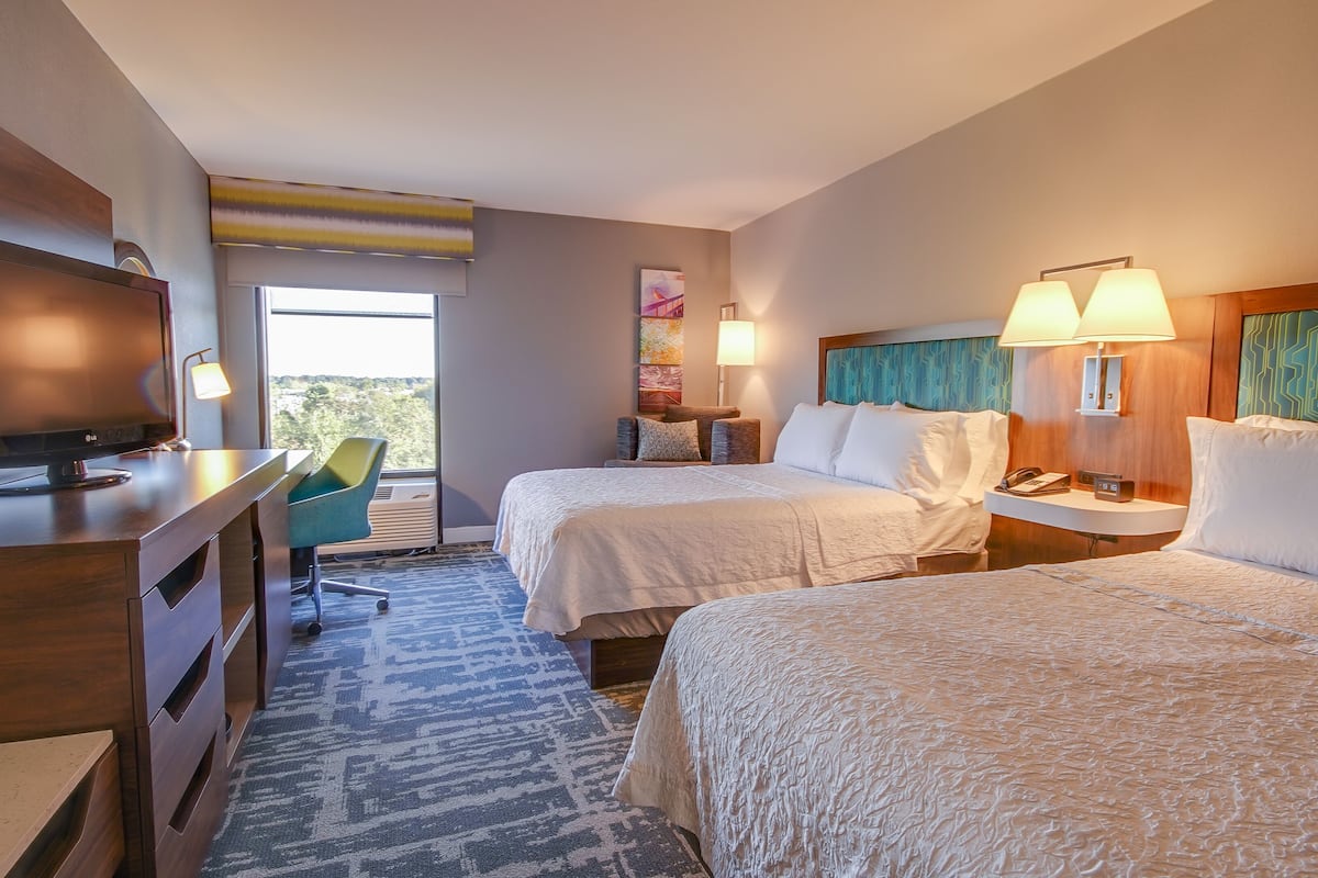 two double beds non smoking | premium bedding, pillow-top beds, blackout curtains, iron/ironing board