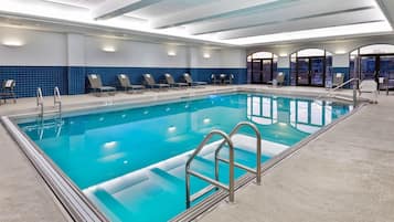 Indoor pool, pool loungers