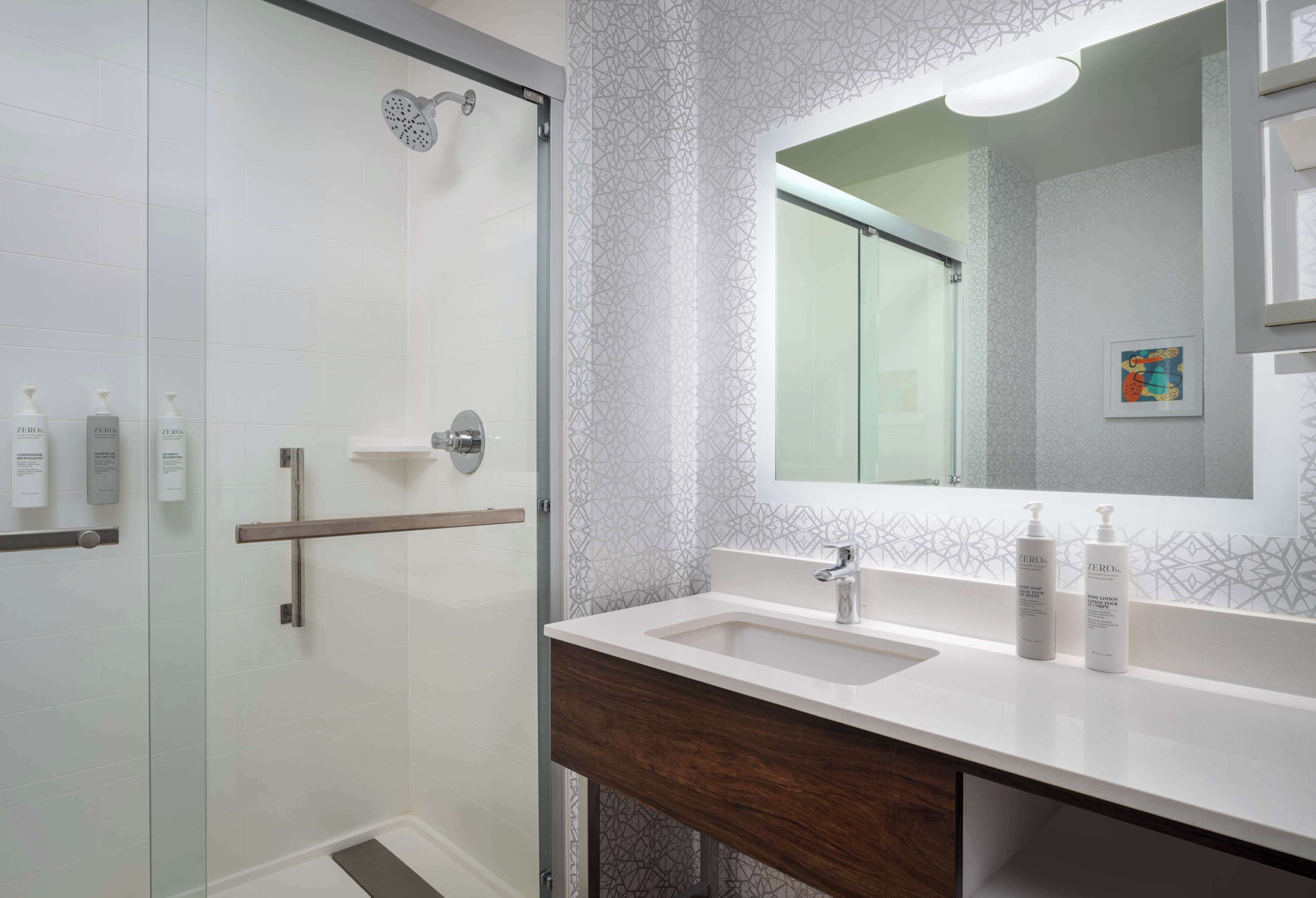 free toiletries, hair dryer, towels, soap