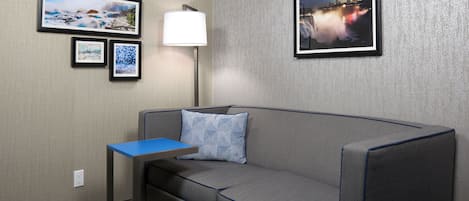 Room, 1 King Bed with Sofa bed, Non Smoking (Study) | Living area | 49-inch LCD TV with digital channels, TV