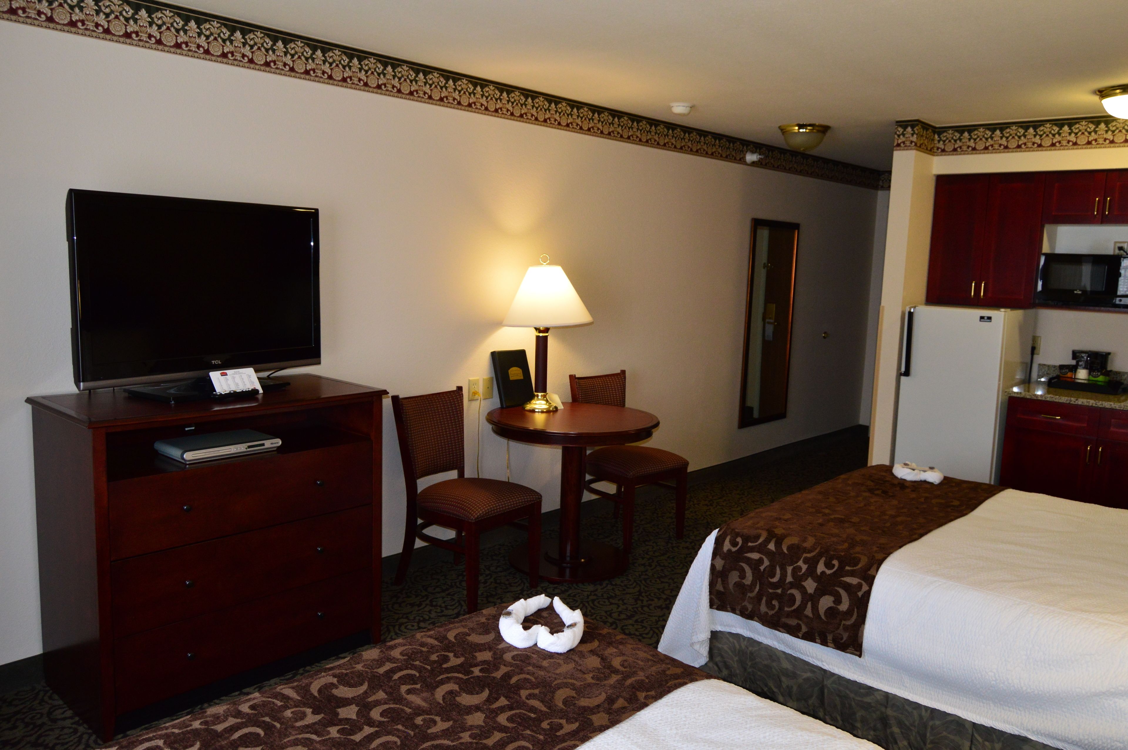 deluxe room, 2 queen beds | 1 bedroom, iron/ironing board, free wifi