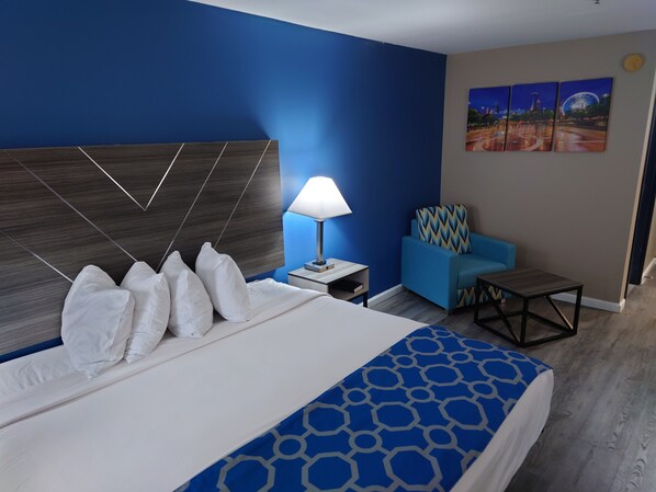 Habitación, 1 cama King size, para no fumadores | Sábanas de algodón egipcio y ropa de cama de alta calidad 