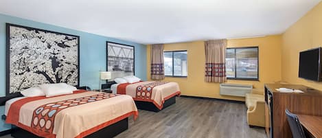 Suite, 2 Queen Beds, Non Smoking, Refrigerator & Microwave | Desk, soundproofing, iron/ironing board, free WiFi