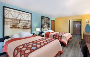 Room, 2 Queen Beds, Non Smoking | Desk, soundproofing, iron/ironing board, free WiFi