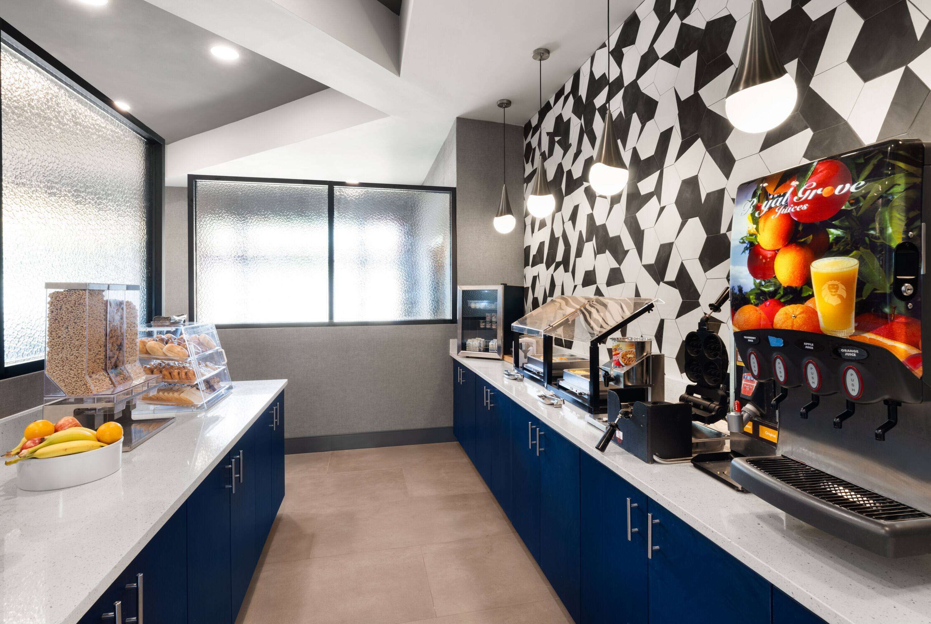 Free daily self-service breakfast 