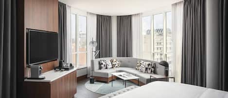Club kamer, 1 kingsize bed | 1 slaapkamer, luxe beddengoed, een minibar, een kluis op de kamer