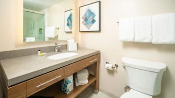 Hair dryer, towels
