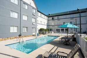 Seasonal outdoor pool, open 10 AM to 10 PM, sun loungers