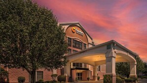 A Comfort Inn & Suites hotel with a brick facade, a large entrance canopy, and a tree in the foreground. - Comfort Inn & Suites Lake Norman (Cornelius)