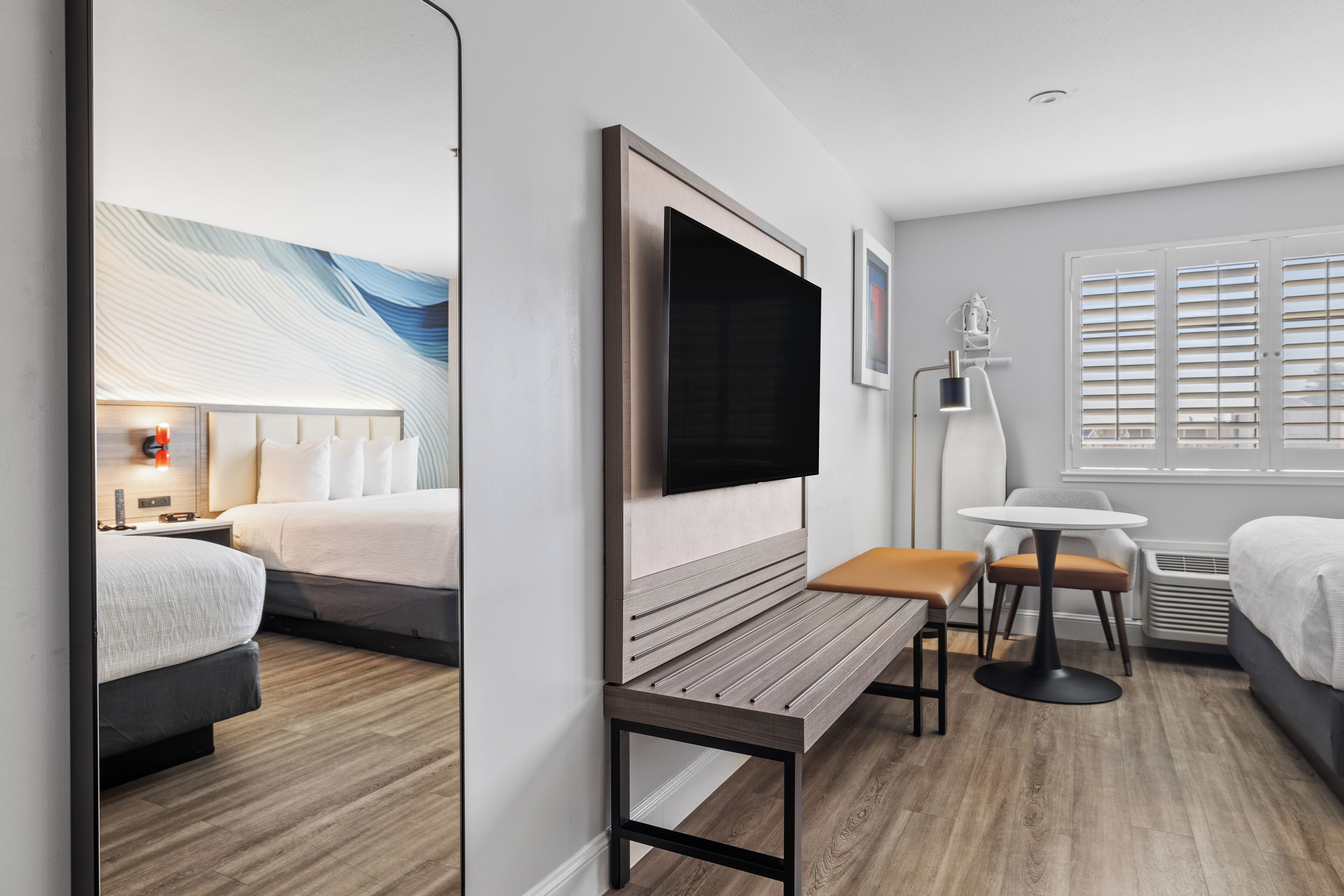 in-room safe, desk, laptop workspace, iron/ironing board