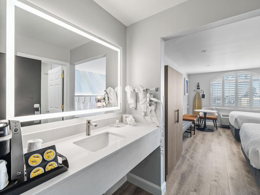 Standard Room, 2 Queen Beds | In-room safe, desk, laptop workspace, iron/ironing board