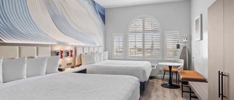 Standard Room, Multiple Beds | In-room safe, desk, laptop workspace, iron/ironing board