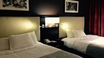 Deluxe Room, 2 Queen Beds | Premium bedding, pillowtop beds, blackout drapes, iron/ironing board