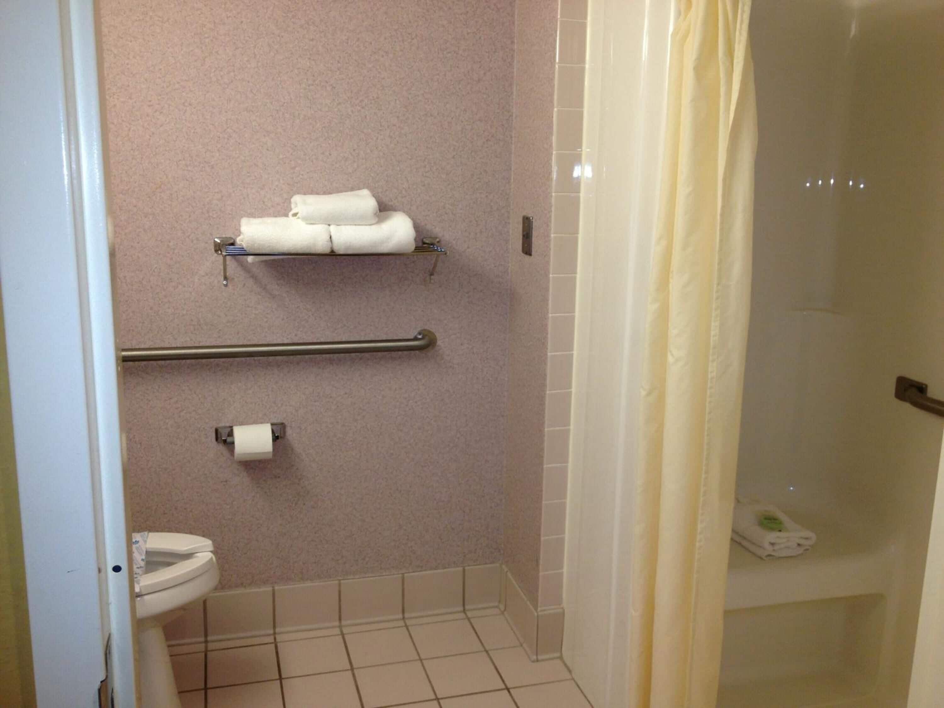 shower, designer toiletries, hair dryer, towels