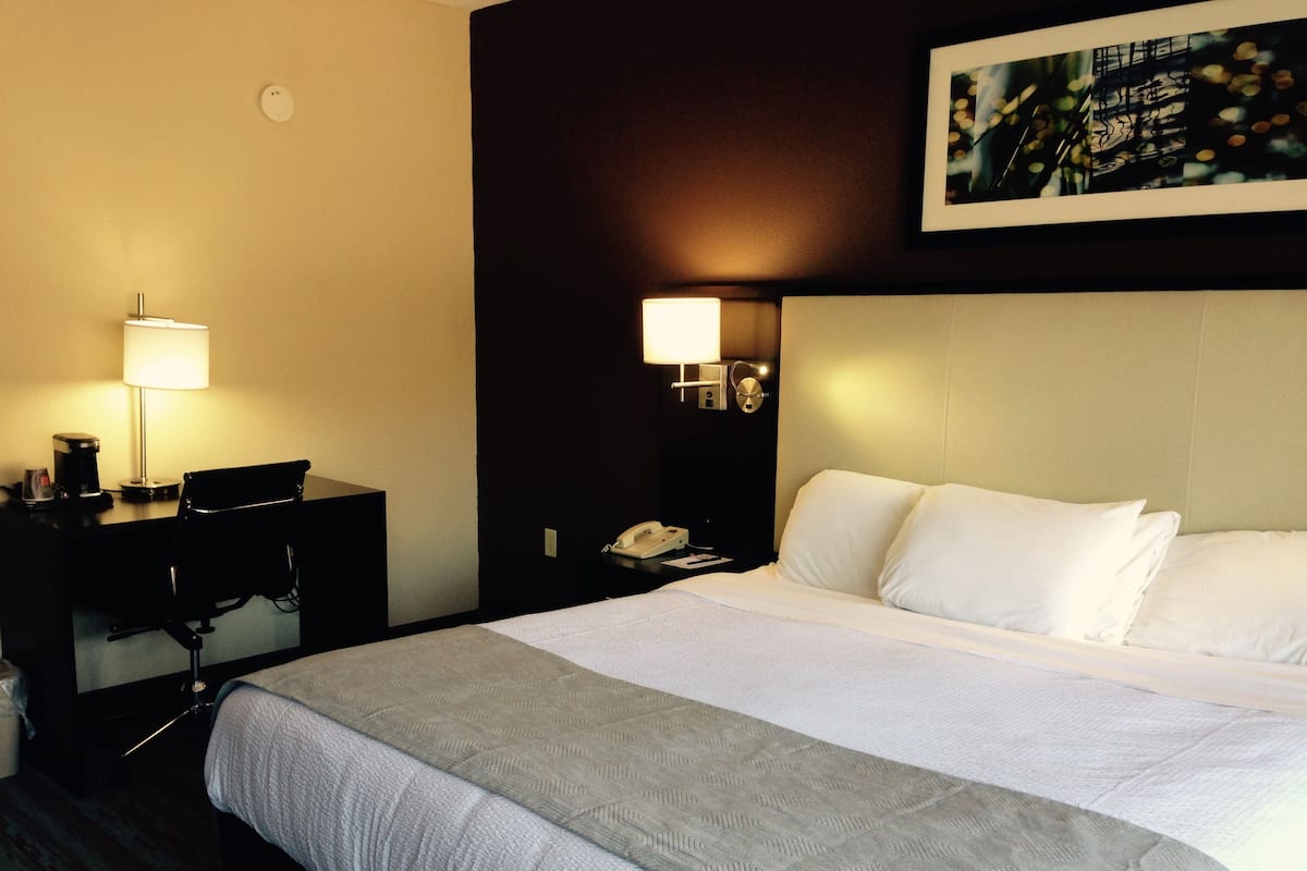 Premium bedding, pillowtop beds, blackout drapes, iron/ironing board
