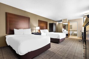 룸, 더블침대 2개, 장애인 지원, 금연 | 고급 침구, 책상, 노트북 작업 공간, 다리미/다리미판