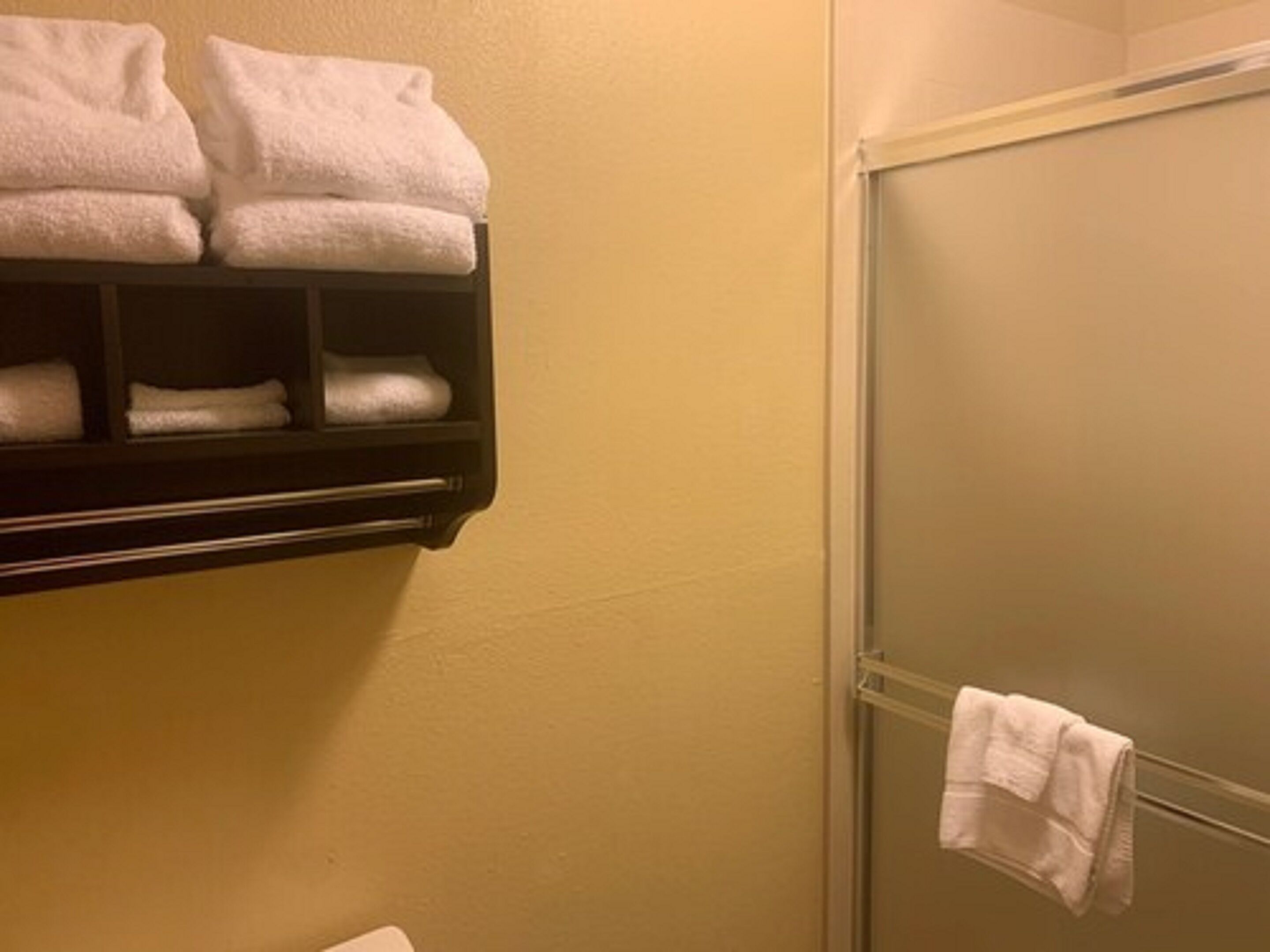 free toiletries, hair dryer, towels