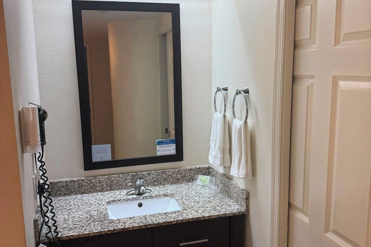 Free toiletries, hair dryer, towels