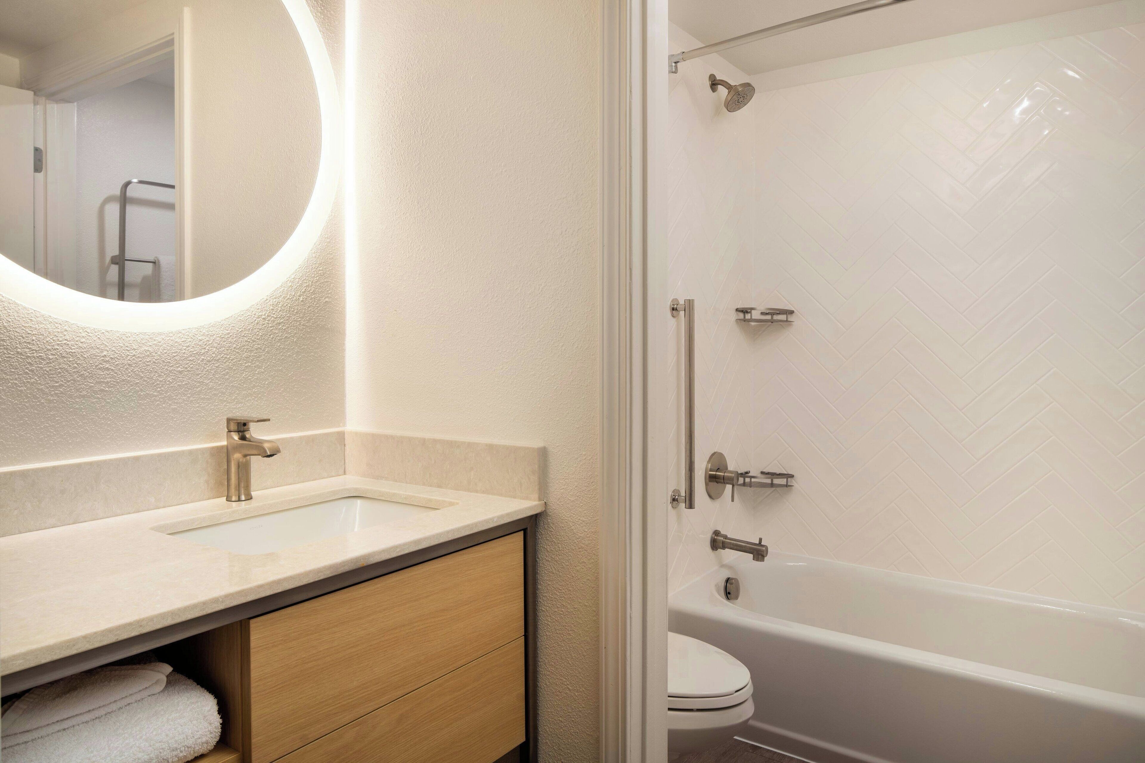 free toiletries, hair dryer, towels