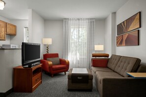 Suite, 2 Bedrooms | Living area | 40-inch flat-screen TV with digital channels, TV, Netflix