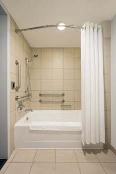 Combined shower/tub, designer toiletries, hair dryer, bathrobes at W Seattle